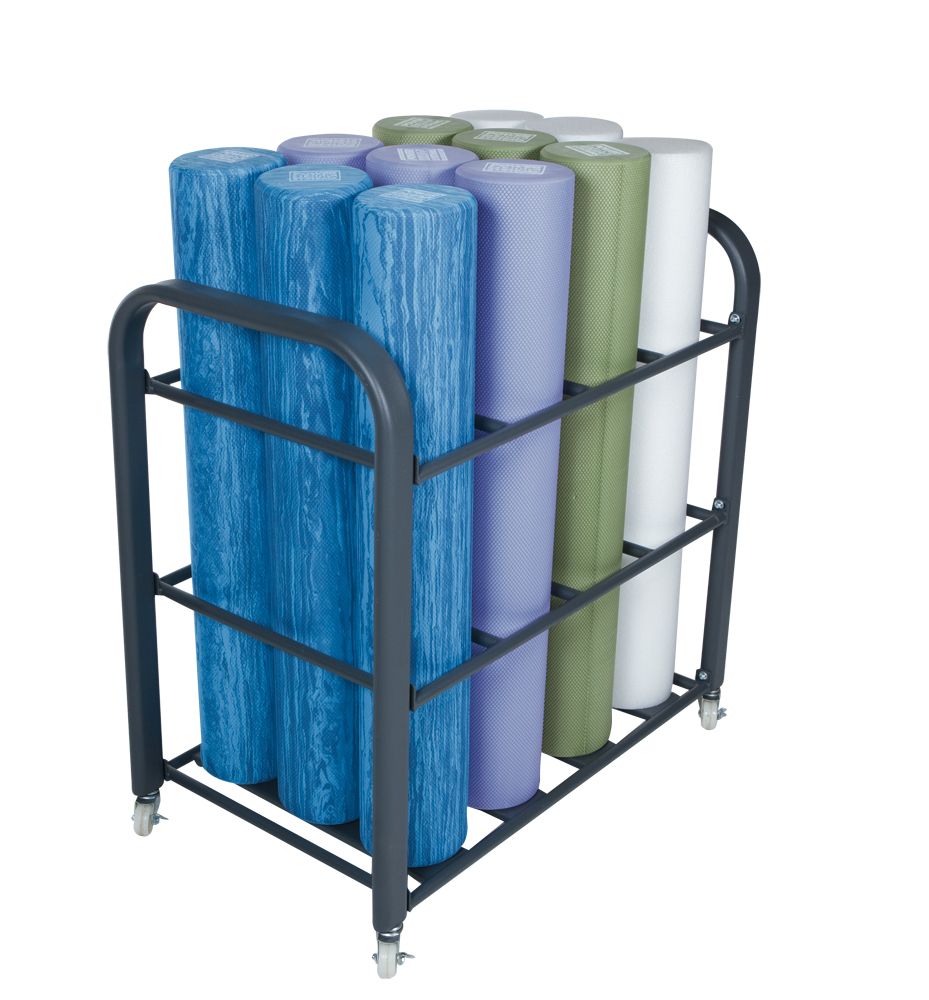 Studio Foam Roller Cart | Vertical | Holds 12 Rollers | Power Systems