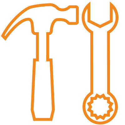 Flooring Tools Orange Icons