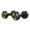 Urethane Cardio Dumbbell - 5 lbs Pair, Black/Lime Green