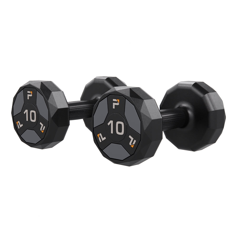 Urethane Cardio Dumbbell Gray - 10 lbs Pair