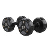 Urethane Cardio Dumbbell - 15 lbs Pair, Black/Gray