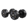Urethane Cardio Dumbbell - 20 lbs Pair, Black/Gray