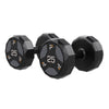 Urethane Cardio Dumbbell - 25 lbs Pair, Black/Gray