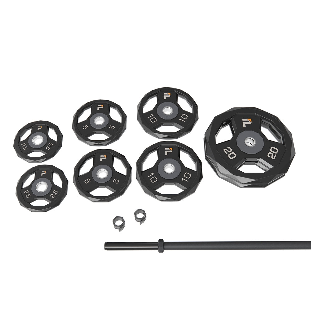 ProElite Pump Set Gray - 6 plates, 1 bar, 2 Lock-Jaw collars