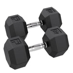 Rubber Hex Dumbbell Pairs
