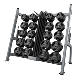 ProElite Pump Set Gray 20 set with Rack- Black rack, black and gray pump set - lock-jaw collars