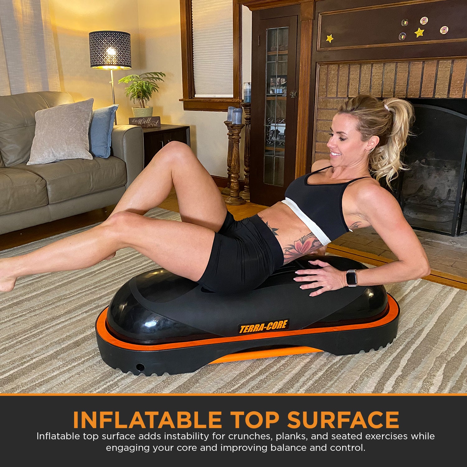 Terra-Core Balance Trainer | Air-Filled Aerobic Step | Multi-Use