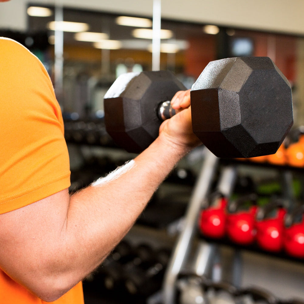 Rubber Octagonal Dumbbell