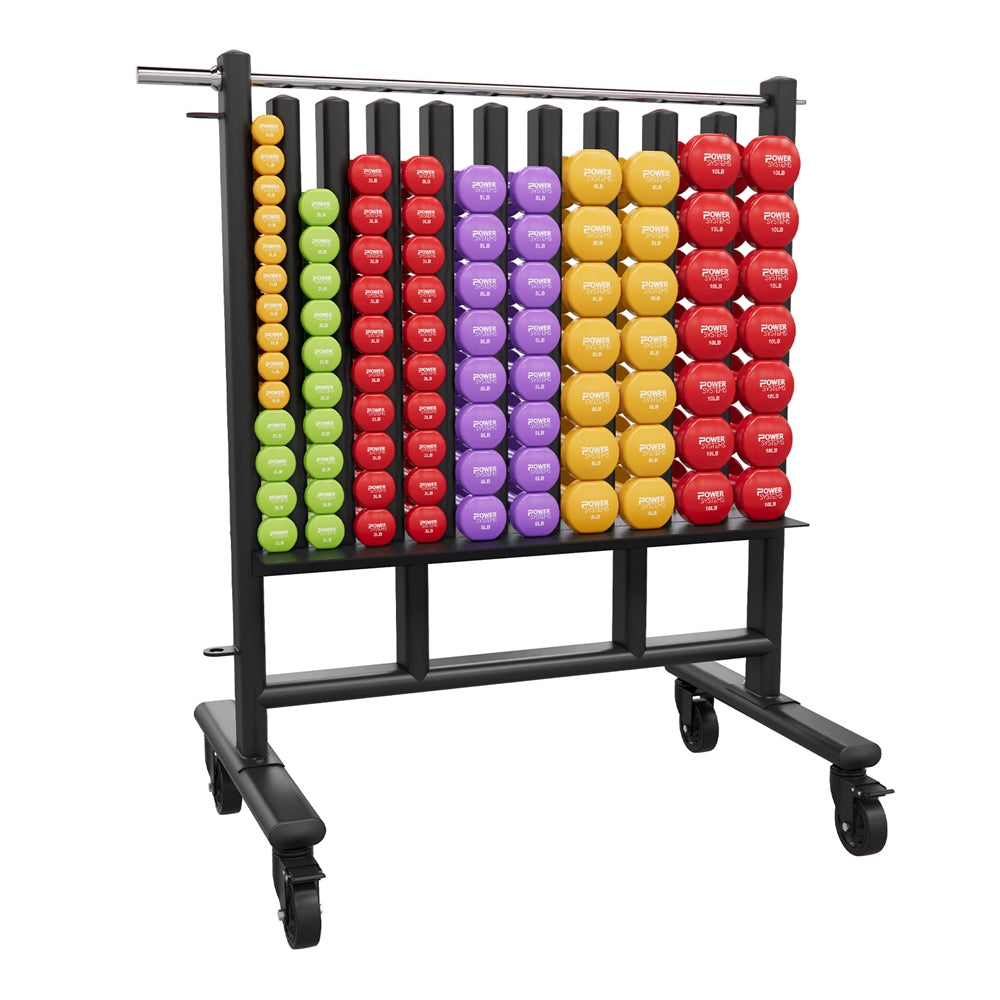 Premium Dumbbell Storage Rack w/ 44 Deluxe Vinyl DB Prime Pairs