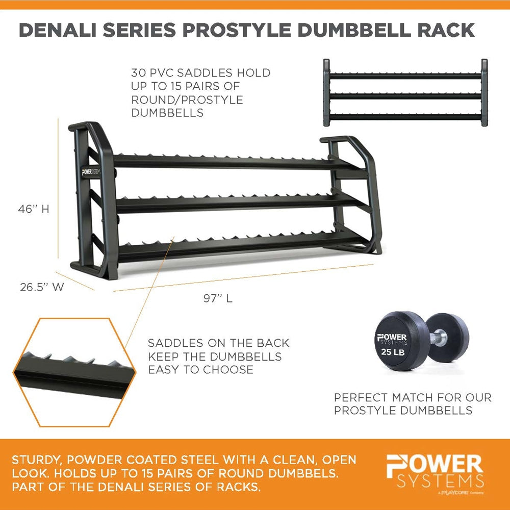 Denali Series ProStyle Dumbbell Rack 15 Pairs