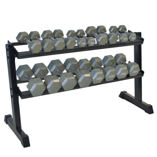 Dumbbell Rack with 1-15 lb Color Vinyl Set | 4-Tier | Power Systems