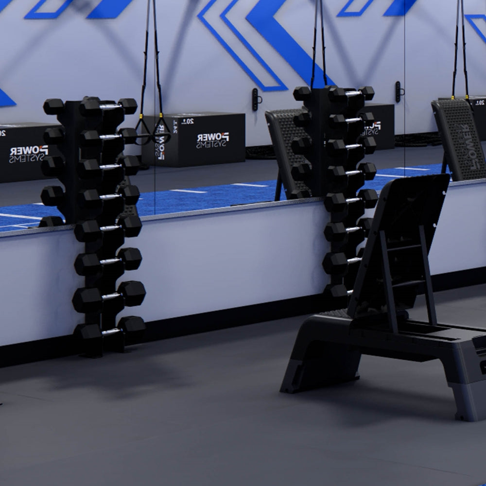 Four Pair Wall Mounted Dumbbell Rack
