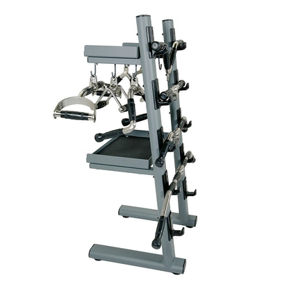 Premium Revolving Cable Attachments Bar and Accessory Rack with Attachments