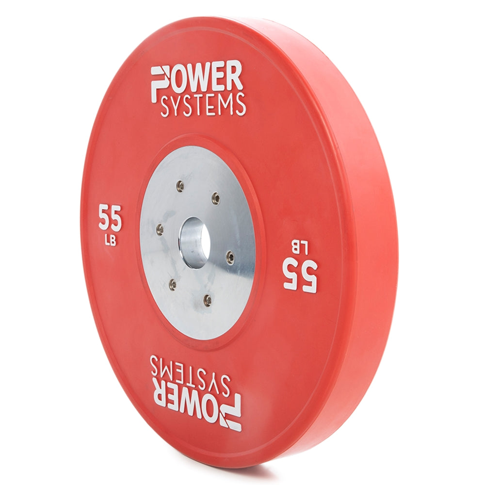 Training Plate Olympic Colors - 55 lbs, Red