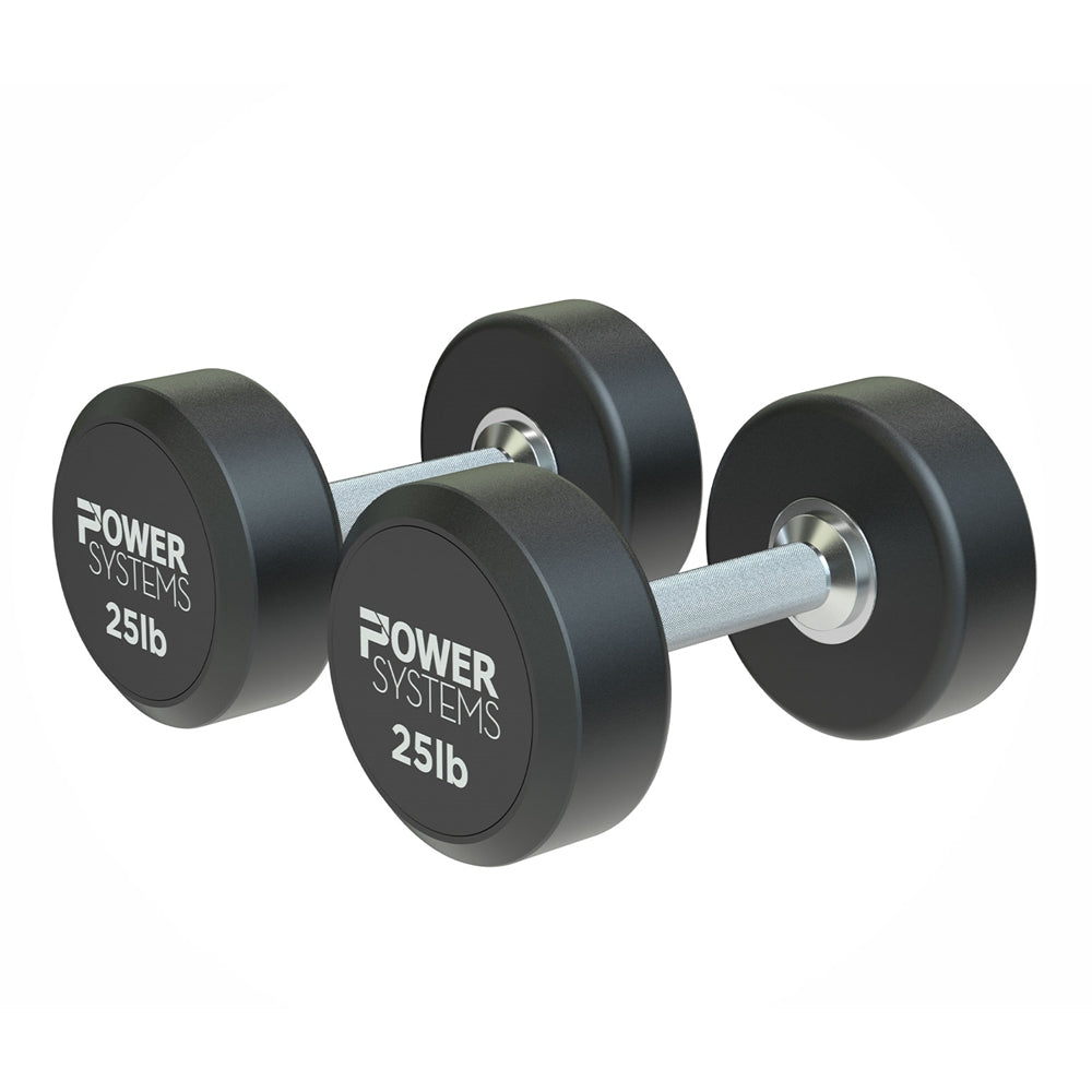 ProStyle Round Rubber Dumbbell - 25 lbs Pair
