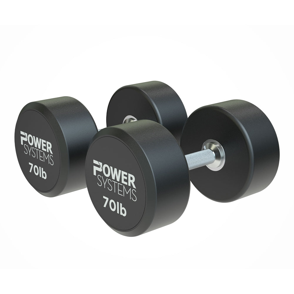 ProStyle Round Rubber Dumbbell - 70 lbs Pair