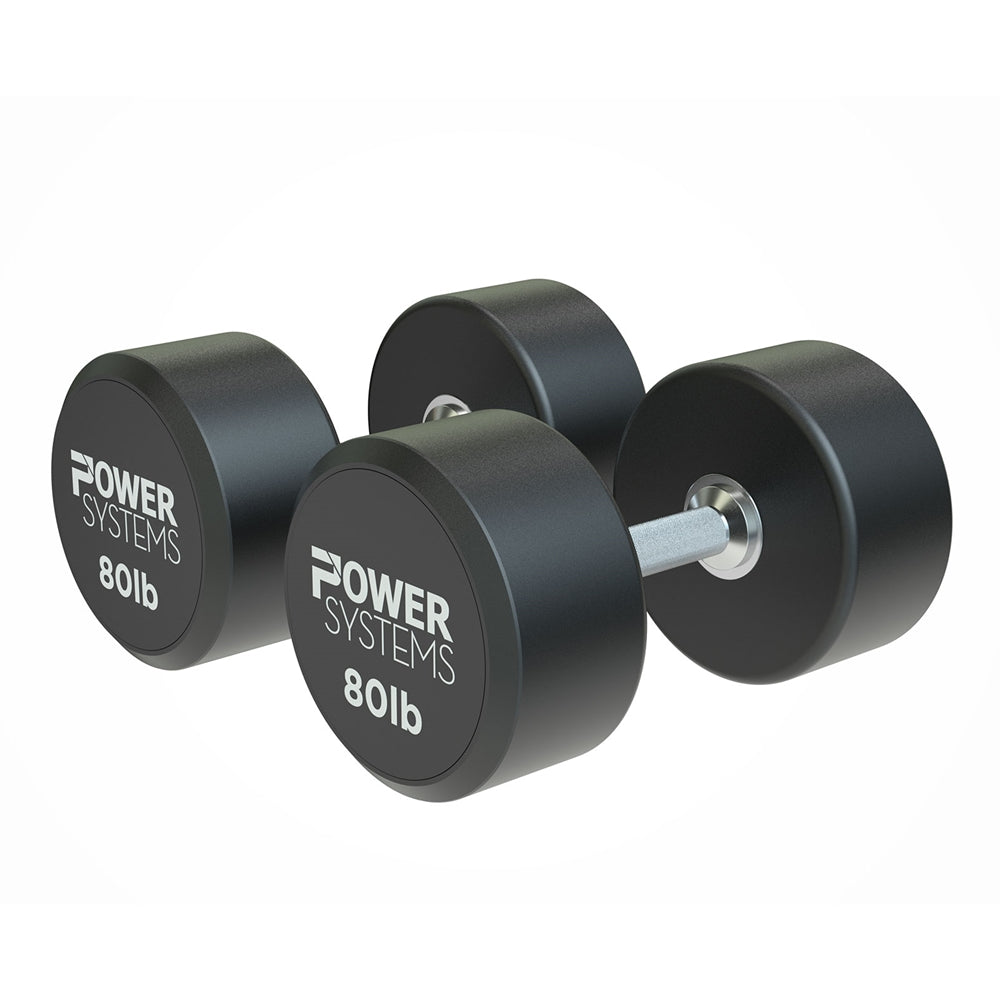 ProStyle Round Rubber Dumbbell - 80 lbs Pair