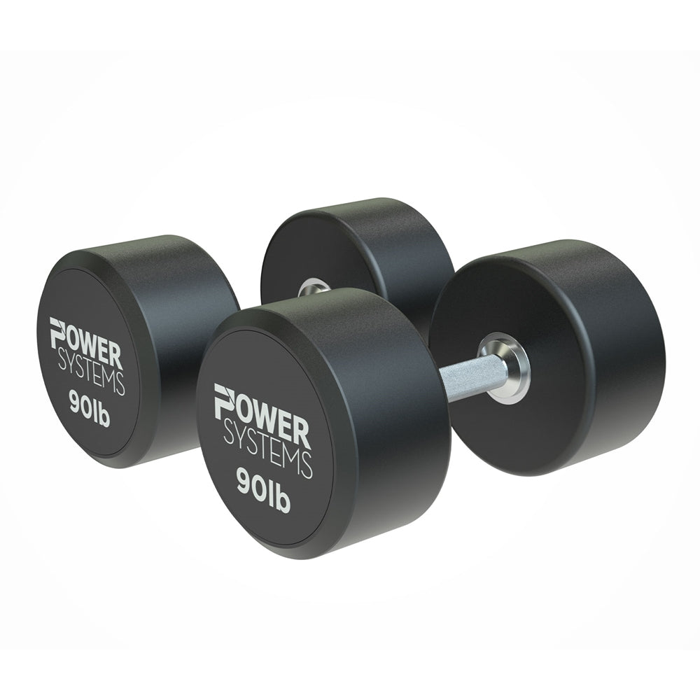 ProStyle Round Rubber Dumbbell - 90 lbs Pair