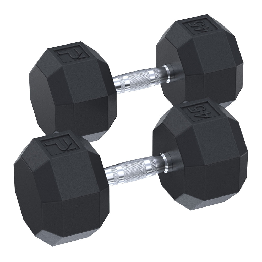 Rubber Octagonal Dumbbell