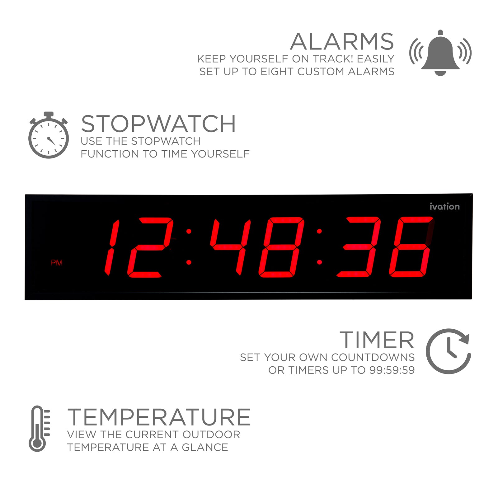 Oversized LED Gym Timer