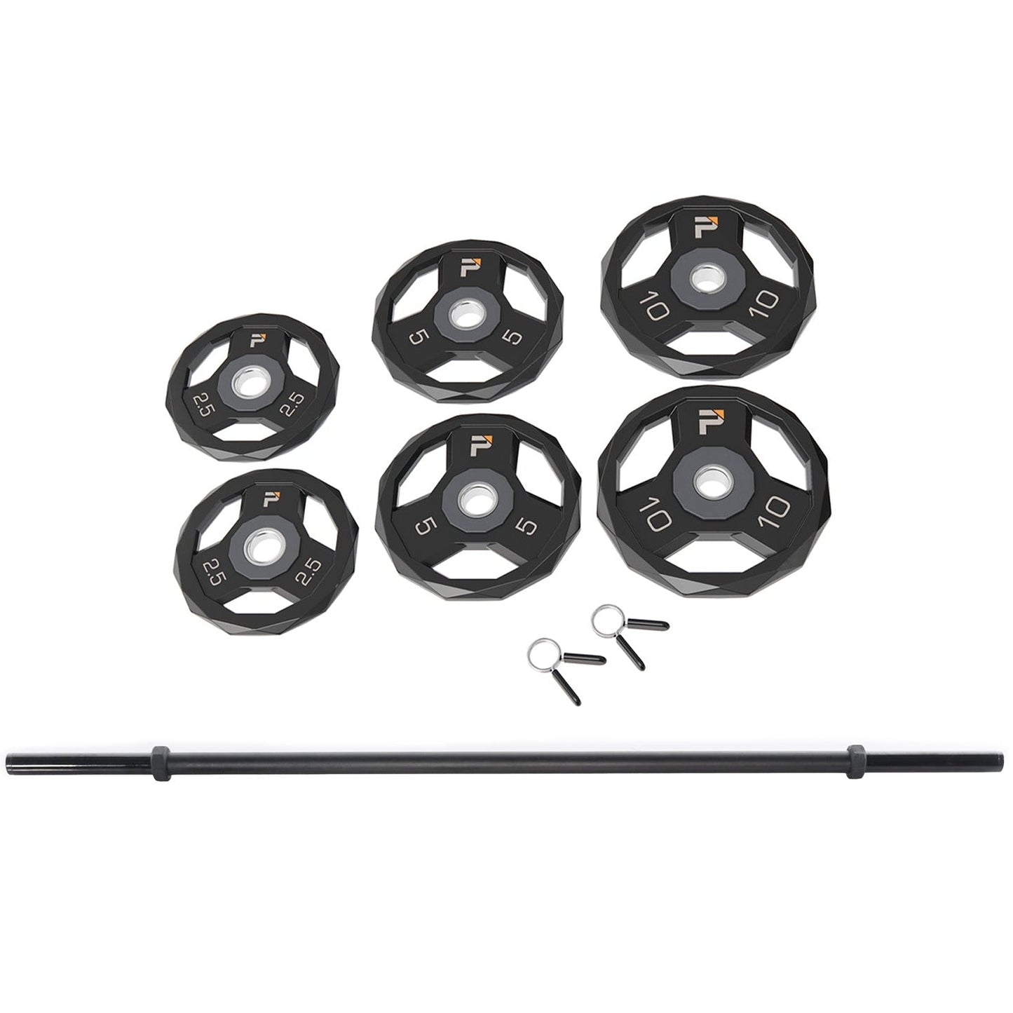 ProElite Pump Set — Bar + Plates + Spring Collars