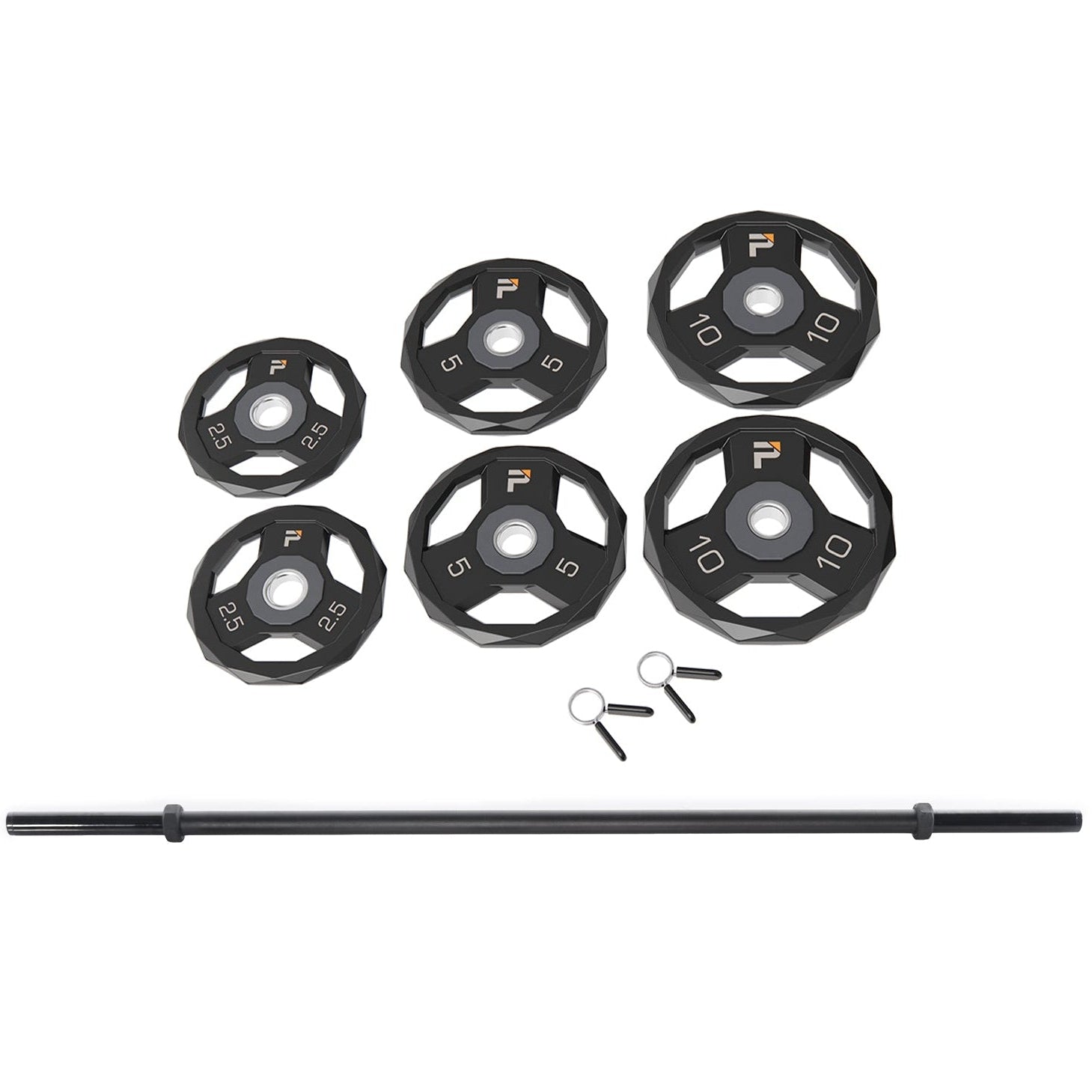 ProElite Pump Set — Bar + Plates + Spring Collars