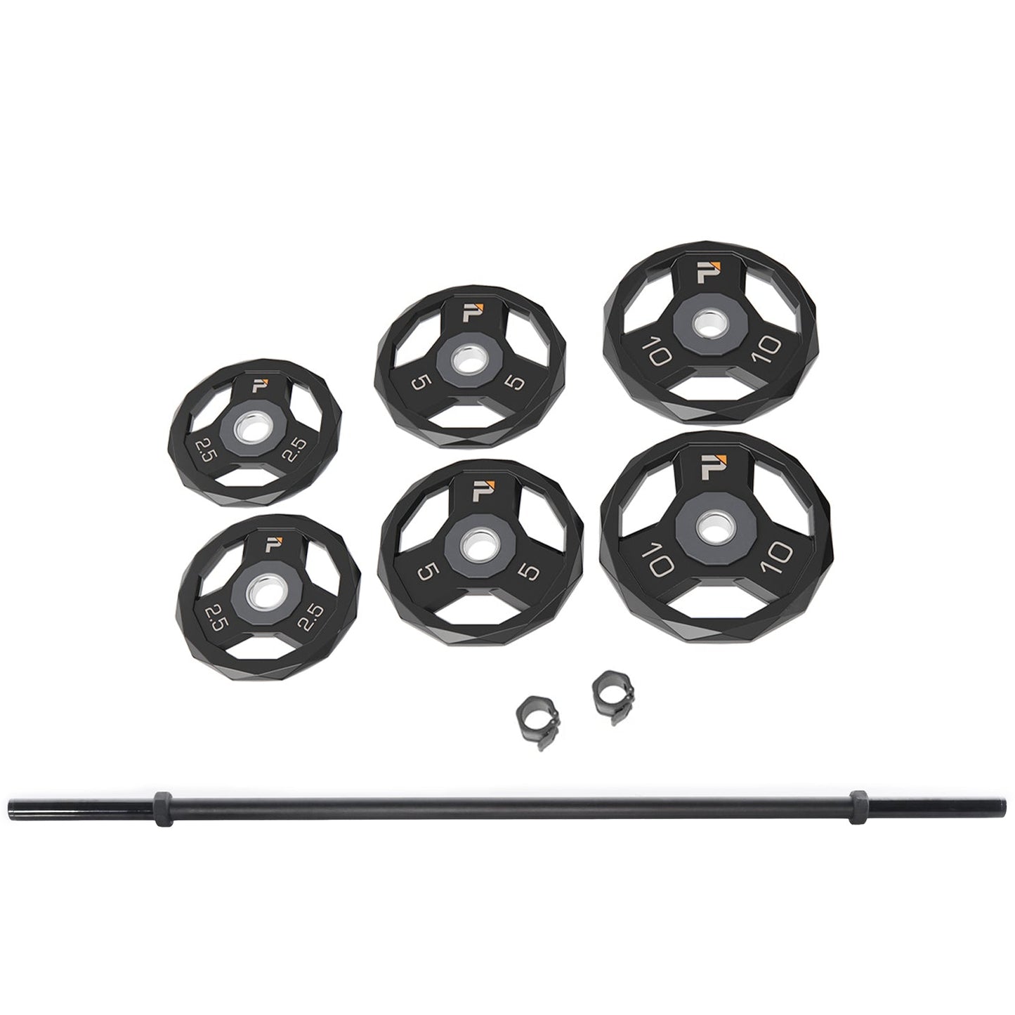 ProElite Pump Set — Bar + Plates + Lock-Jaw Collars