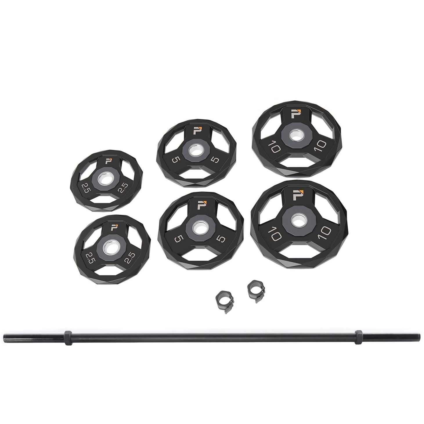 ProElite Pump Set — Bar + Plates + Lock-Jaw Collars