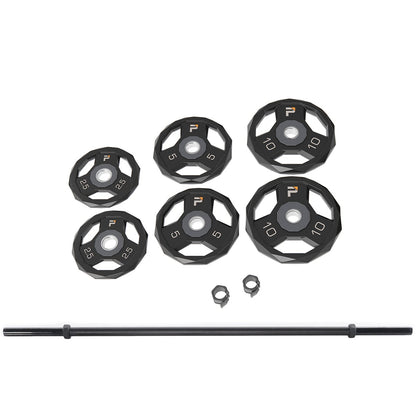 ProElite Pump Set — Bar + Plates + Lock-Jaw Collars