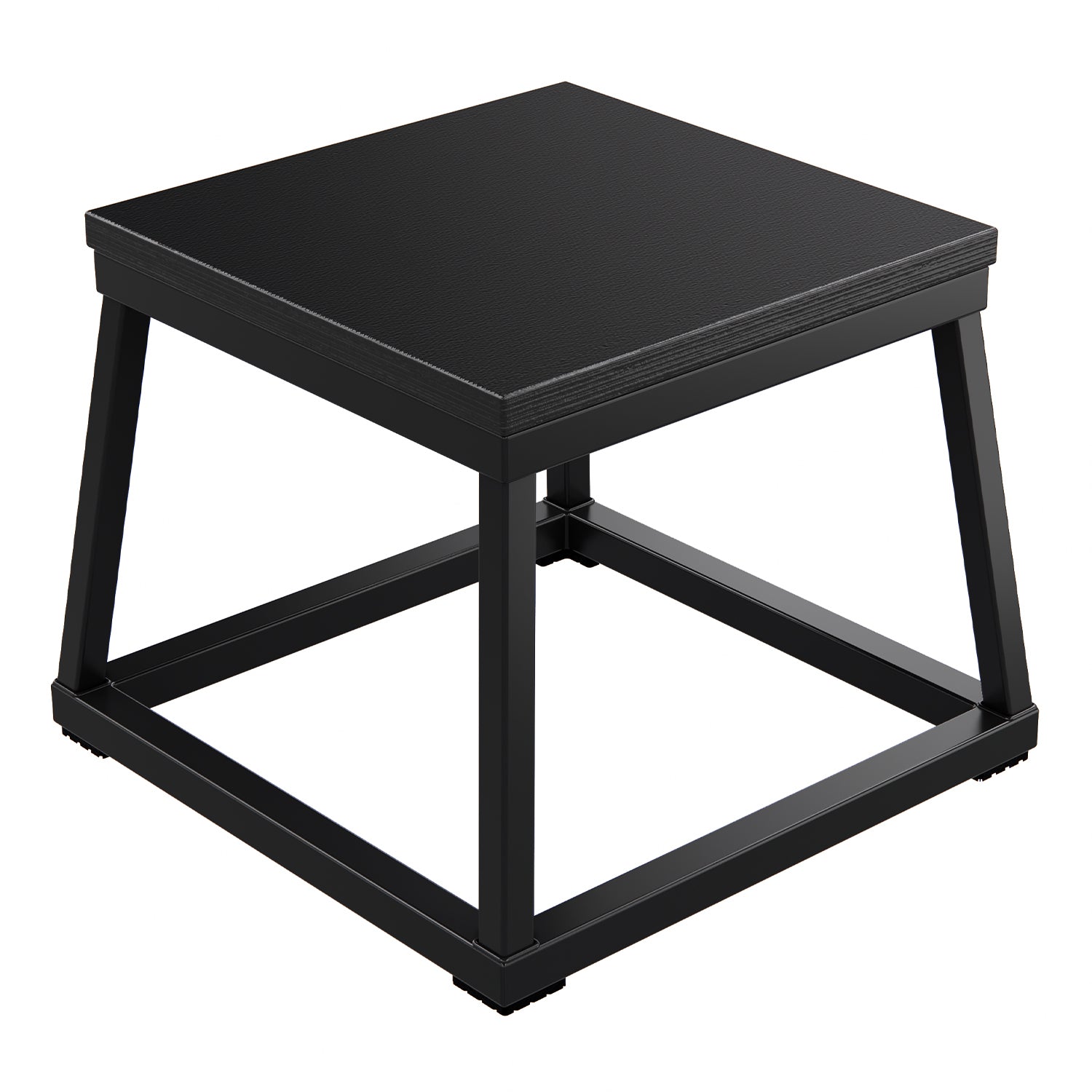 Power-Plyo Boxes Black | Metal Frame Plyometric Box | Non-Slip Top