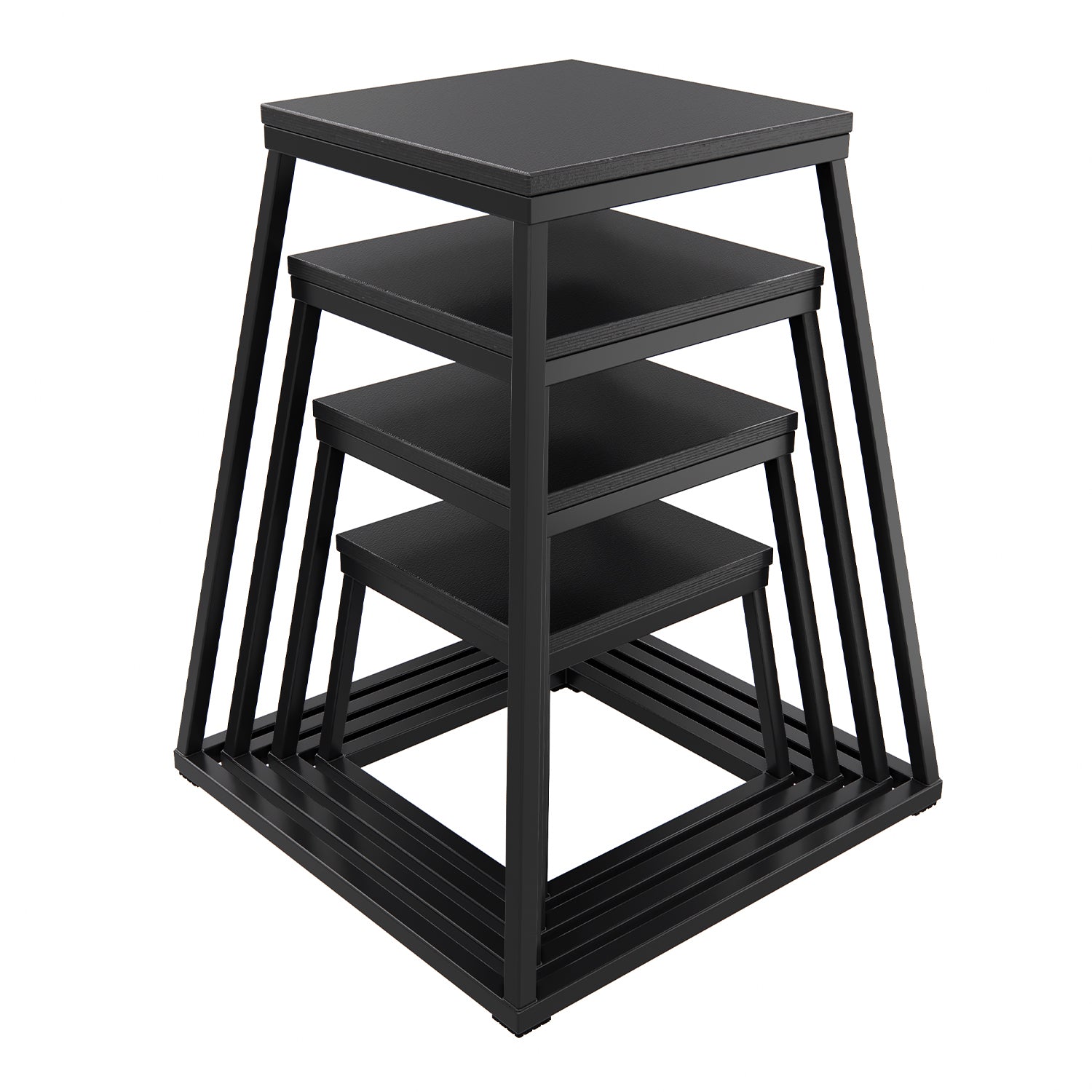 BoreCrew！ドラム缶 ボックス マッドブラック OSB合板 Power-Plyo Boxes Black | Metal Frame Plyometric Box | Non-Slip Top